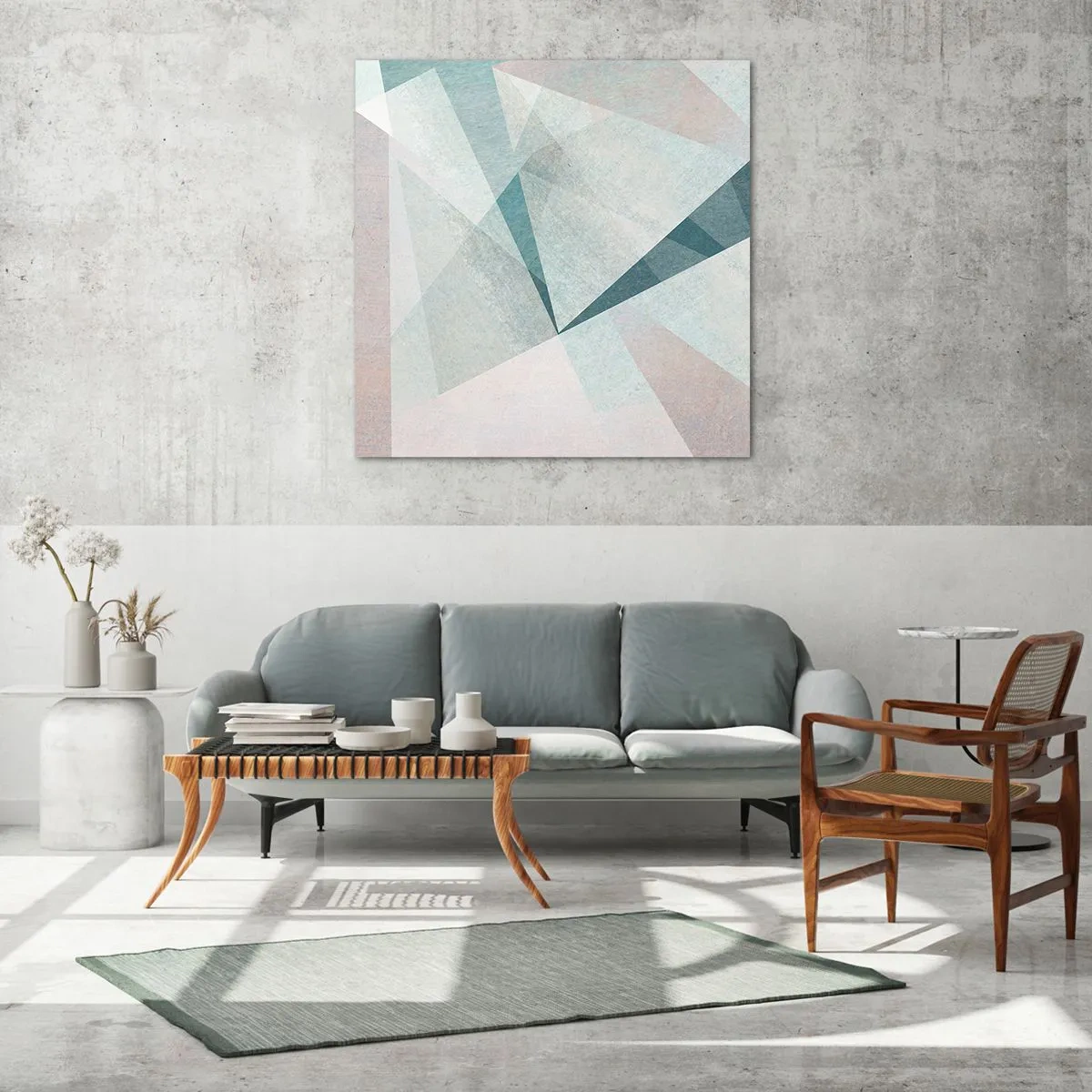 Obraz na skle - V klidu, ale dynamicky - 70x70 cm