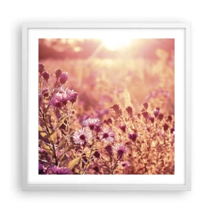 Plakát v bílém rámu - Než skončí léto - 50x50 cm