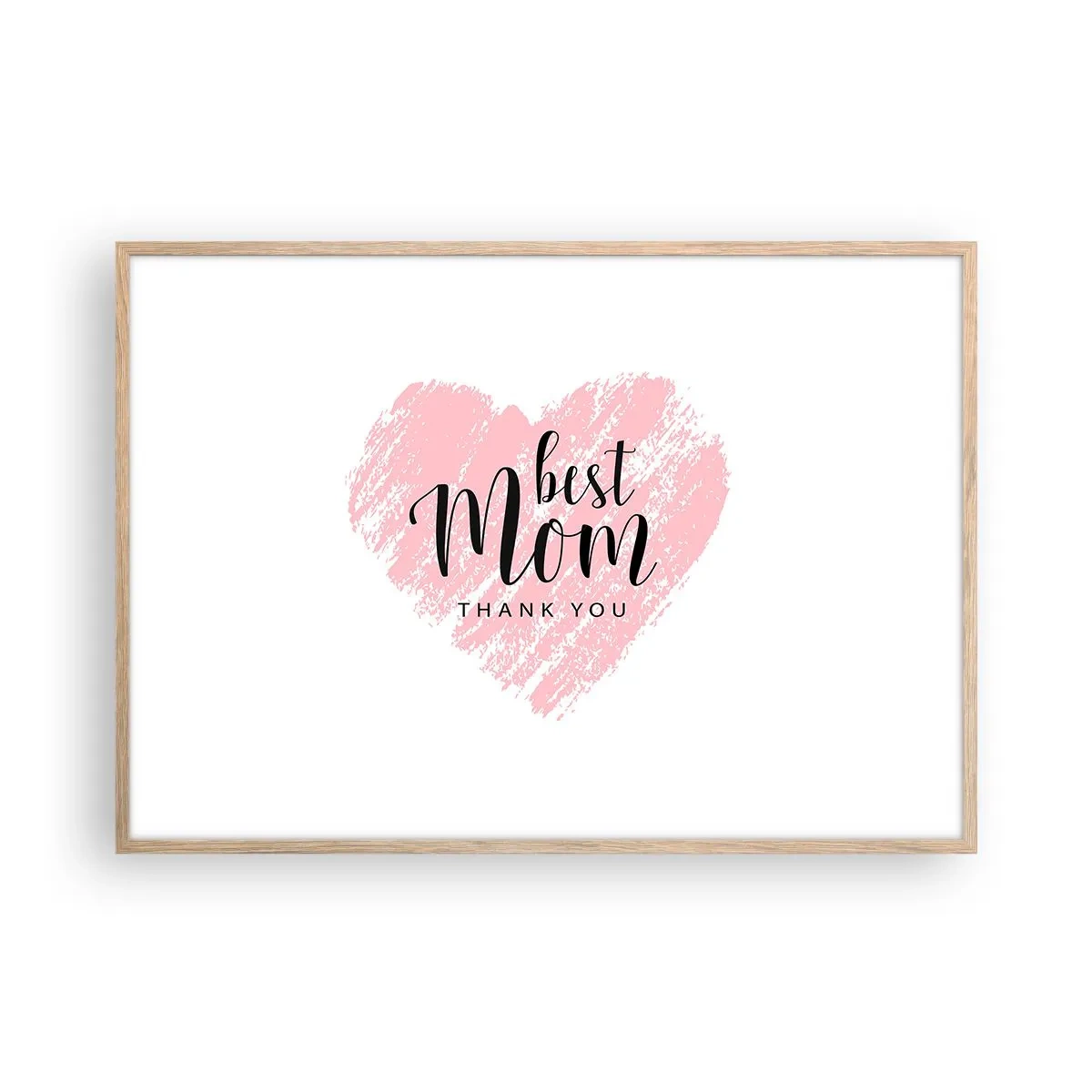 Plakát v rámu světlý dub - Vždy pravá chvíle - 100x70 cm