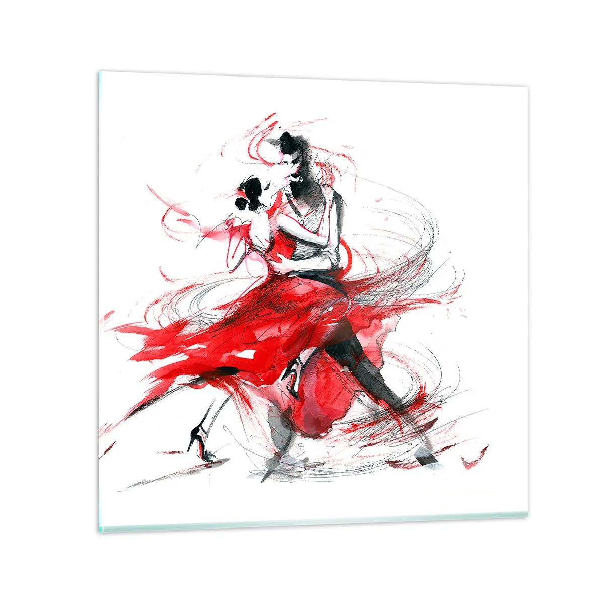 Obraz na skle - Tango - rytmus náruživostí - 40x40 cm