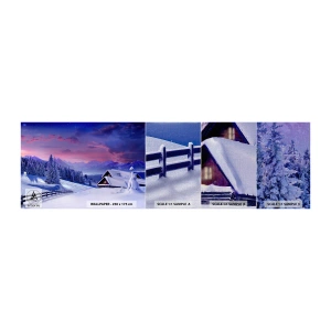 Vzor Fototapety Premium Canvas - Tichá noc - Krajina, Zima, Alpy - 100x30 cm