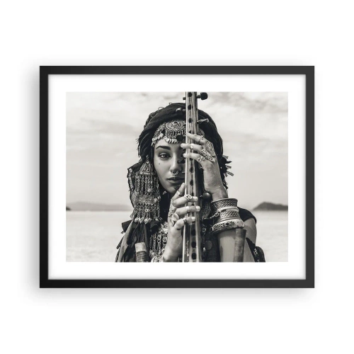 Plakát v černém rámu - Samotná hudba orientu - 50x40 cm
