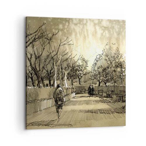 Obraz na plátně - Pírkem zastavený okamžik - 60x60 cm