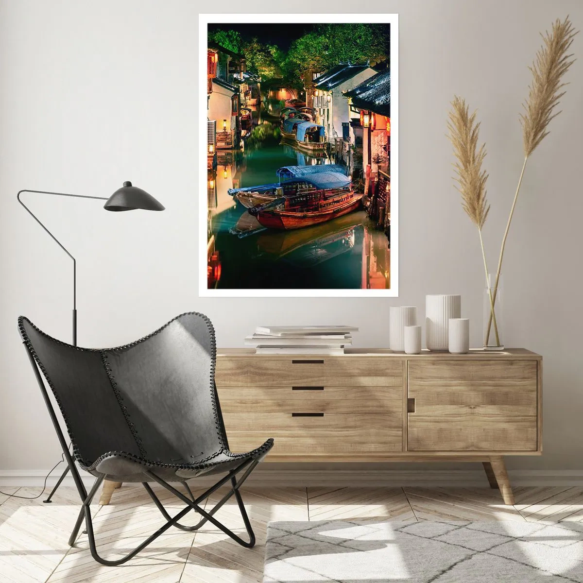Plakát - Večer na čínské ulici - 61x91 cm