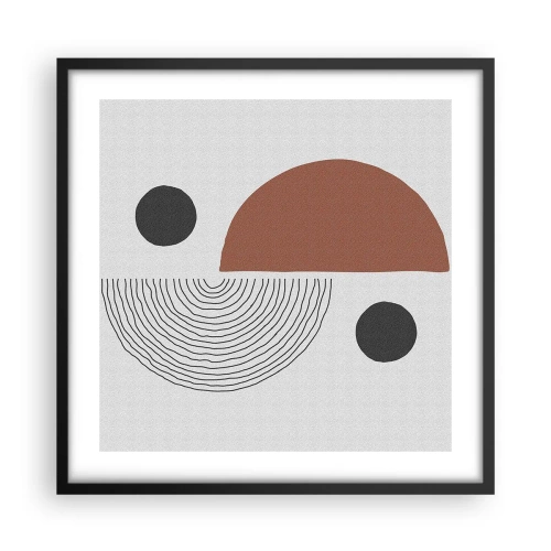 Plakát v černém rámu - Dokonalost kruhu - 50x50 cm