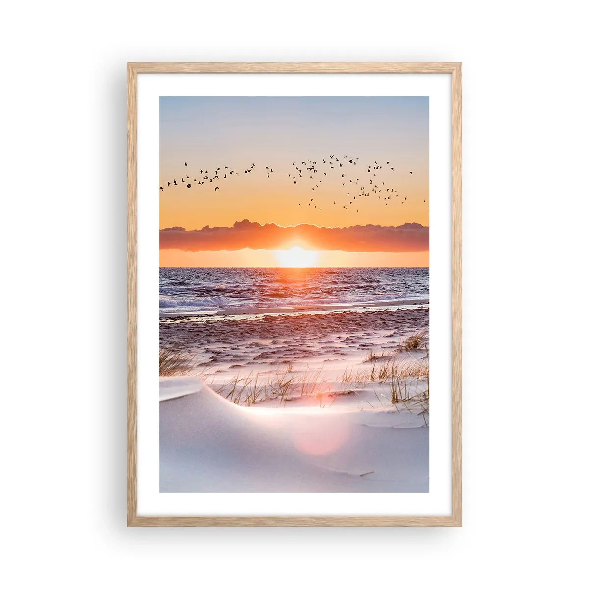 Plakát v rámu světlý dub - Horizontální krajina - 50x70 cm