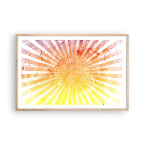 Plakát v rámu světlý dub - Východy a západy - 91x61 cm