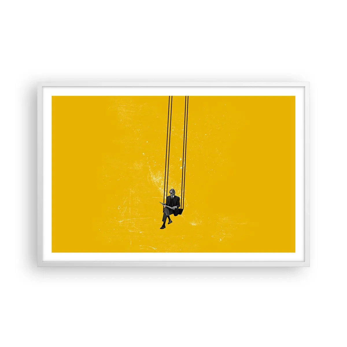 Plakát v bílém rámu - Den jako každý jiný - 91x61 cm