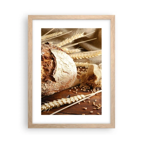 Plakát v rámu světlý dub - Chutný, voňavý, křupavý - 30x40 cm