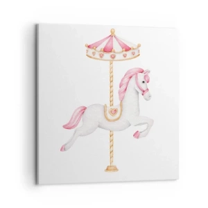 Obraz na plátně - Vyrazil z kopýtka - 50x50 cm