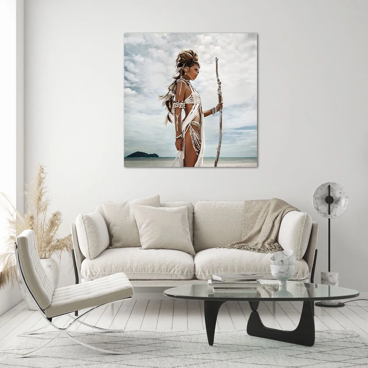 Obraz na skle - Královna tropů - 60x60 cm