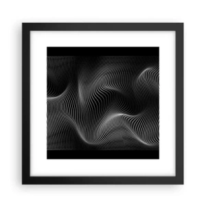 Plakát v černém rámu - Tanec světla v prostoru - 30x30 cm