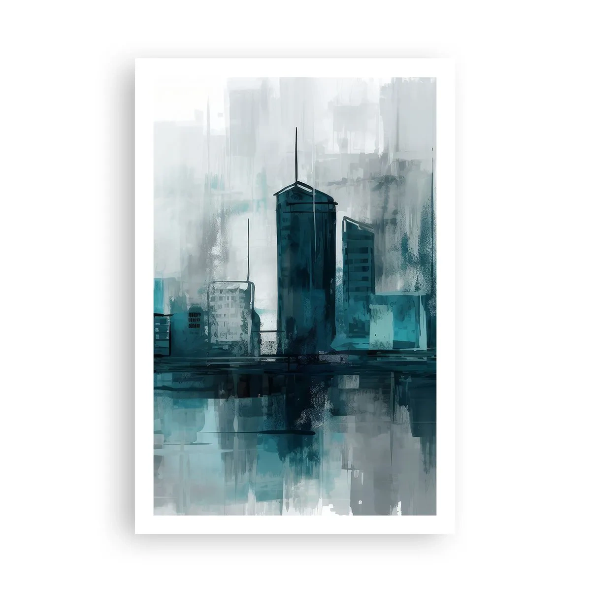 Plakát - Město v barvě deště - 61x91 cm