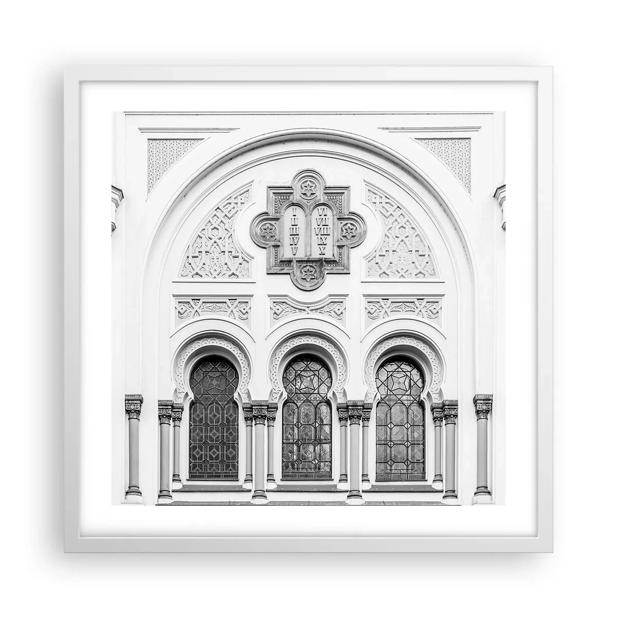 Plakát v bílém rámu - Na pomezí kultur - 50x50 cm