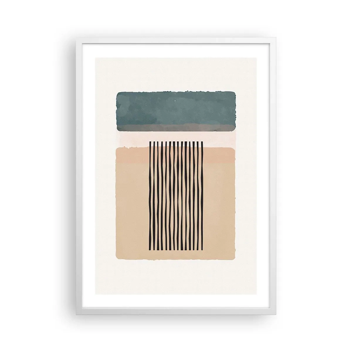 Plakát v bílém rámu - Všechno v pořádku - 50x70 cm