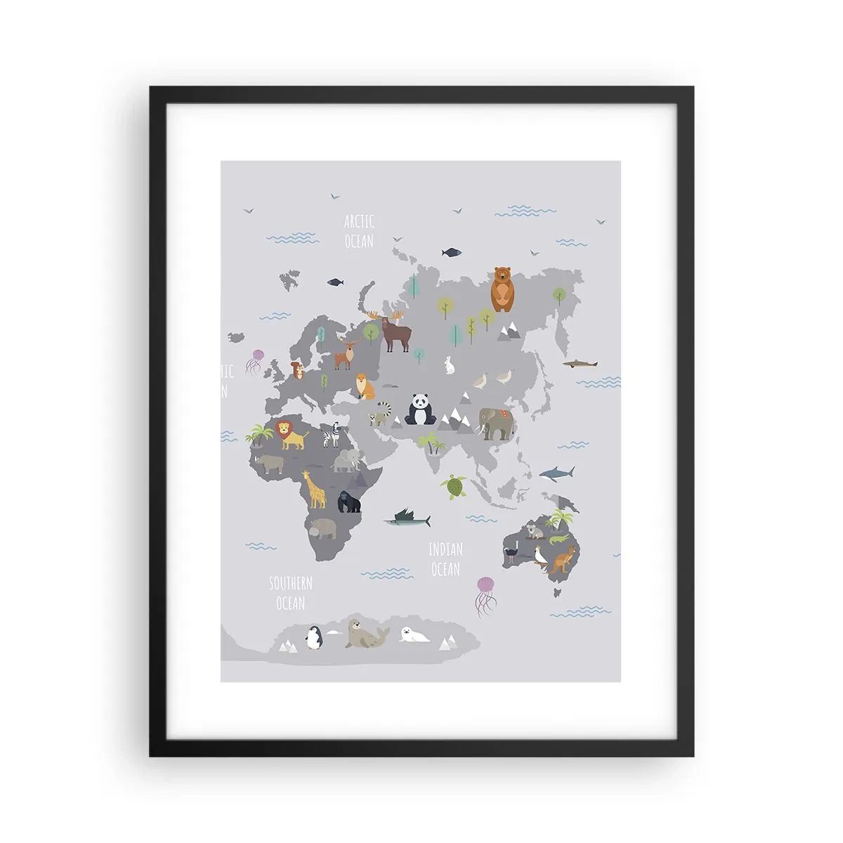 Plakát v černém rámu - Řekni mi, odkud jsi… - 40x50 cm
