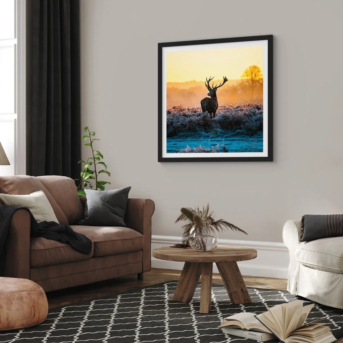 Plakát v černém rámu - Korunován na svém panství - 40x40 cm