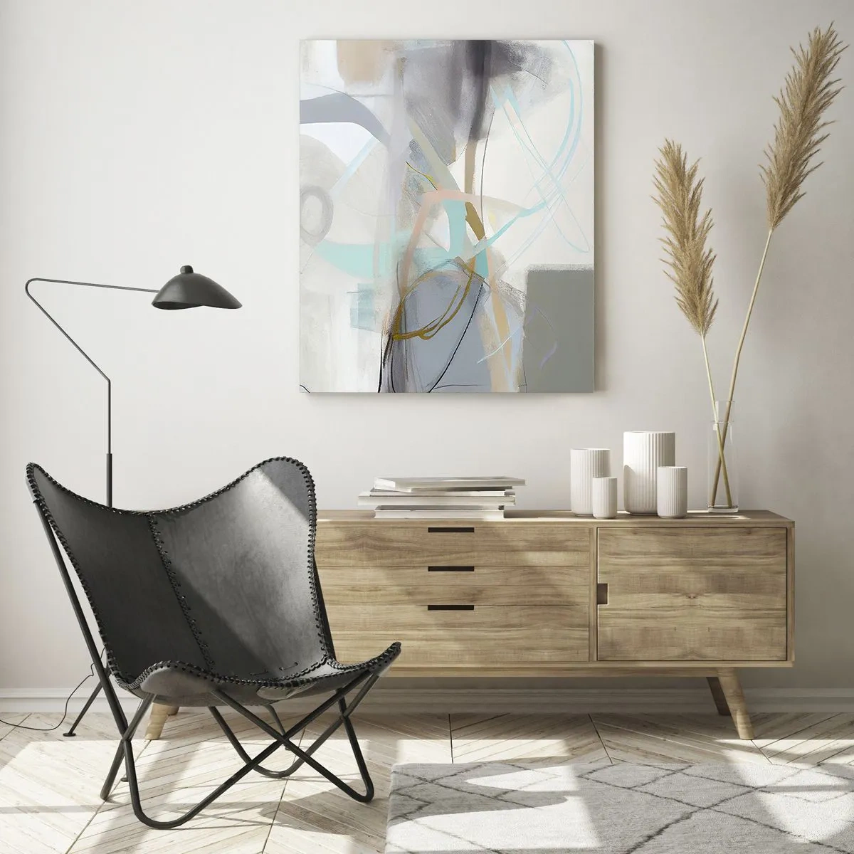 Obraz na skle - Mlhavá abstrakce - 50x70 cm