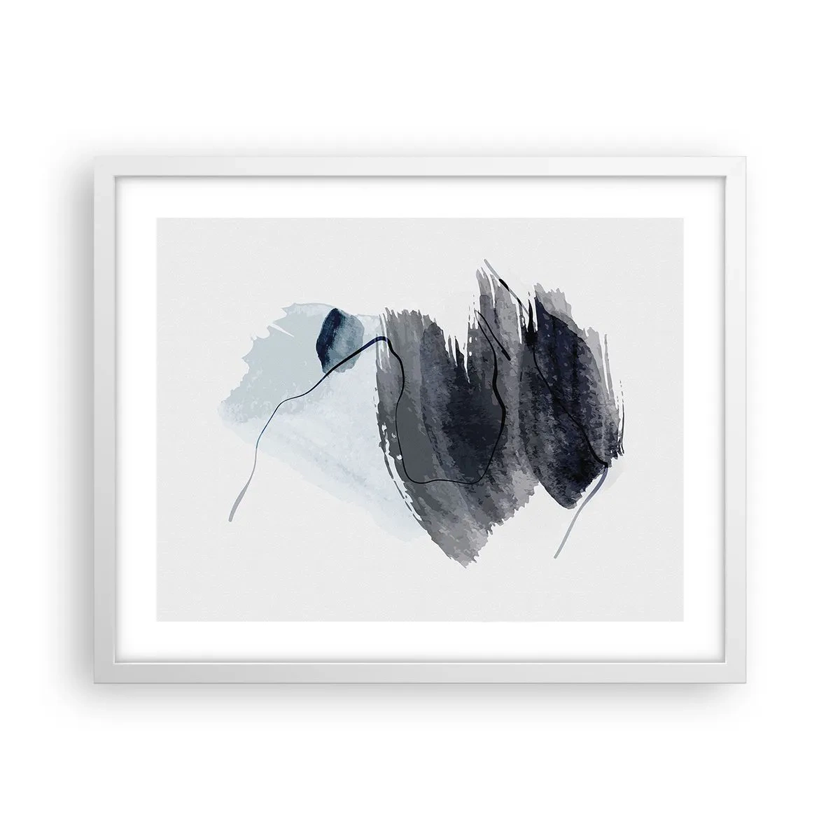 Plakát v bílém rámu - Intenzita a pohyb - 50x40 cm