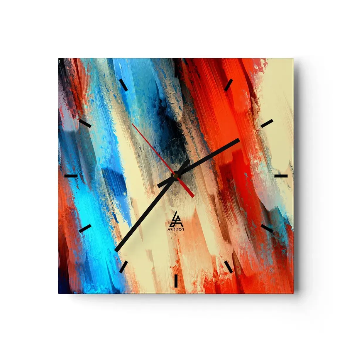 Nástěnné hodiny - Vodopád barev - 30x30 cm