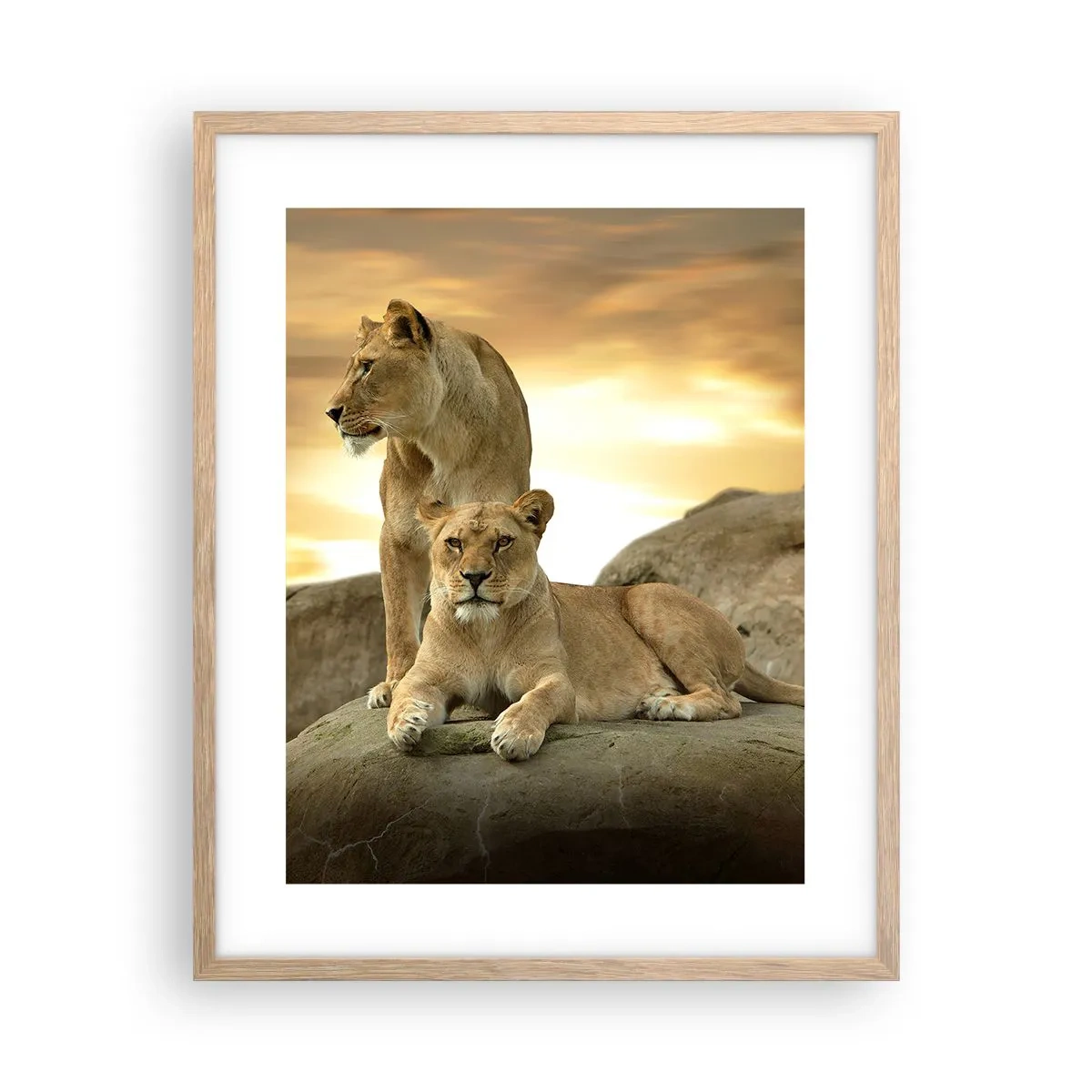 Plakát v rámu světlý dub - Královský majestát - 40x50 cm