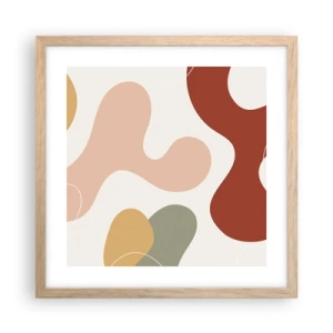 Plakát v rámu světlý dub - Klikyháky - 40x40 cm