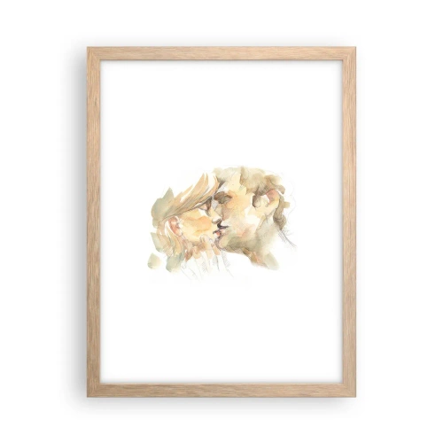 Plakát v rámu světlý dub - Nalezena polovina? - 30x40 cm