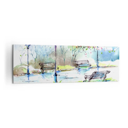Obraz na plátně - Kouzlo parkového ticha - 160x50 cm