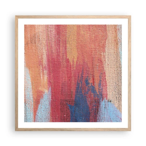 Plakát v rámu světlý dub - Stékat duhou - 60x60 cm