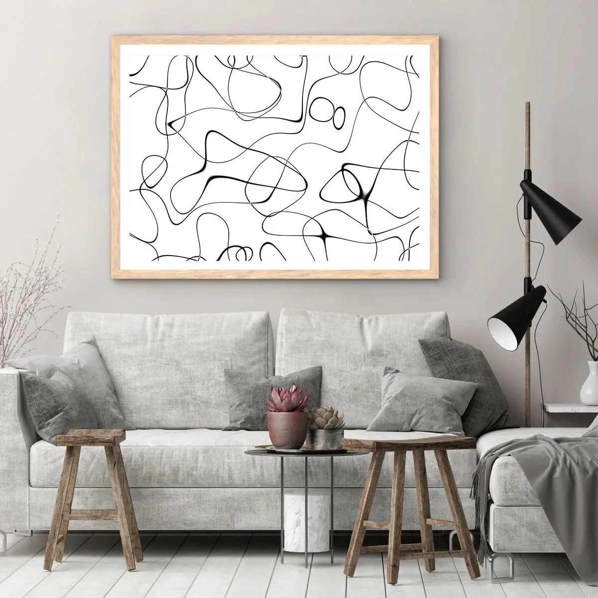 Plakát v rámu světlý dub - Cesty života, zákruty osudu - 70x50 cm