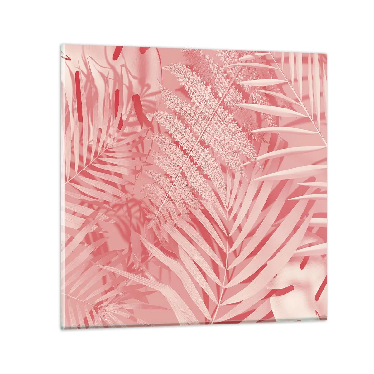Obraz na skle - Růžový koncept - 70x70 cm