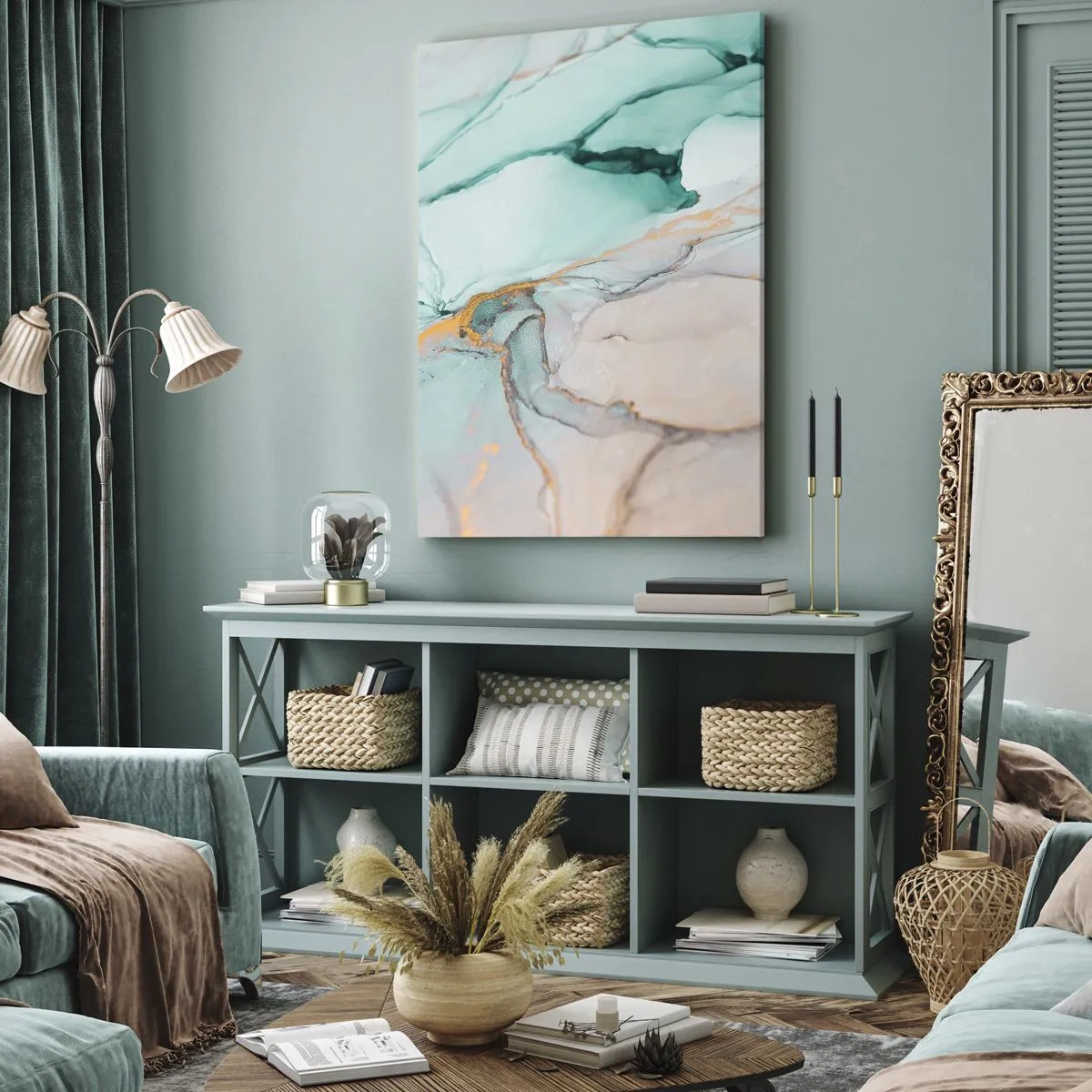 Obraz na plátně - Tanec tvarů a barev - 55x100 cm