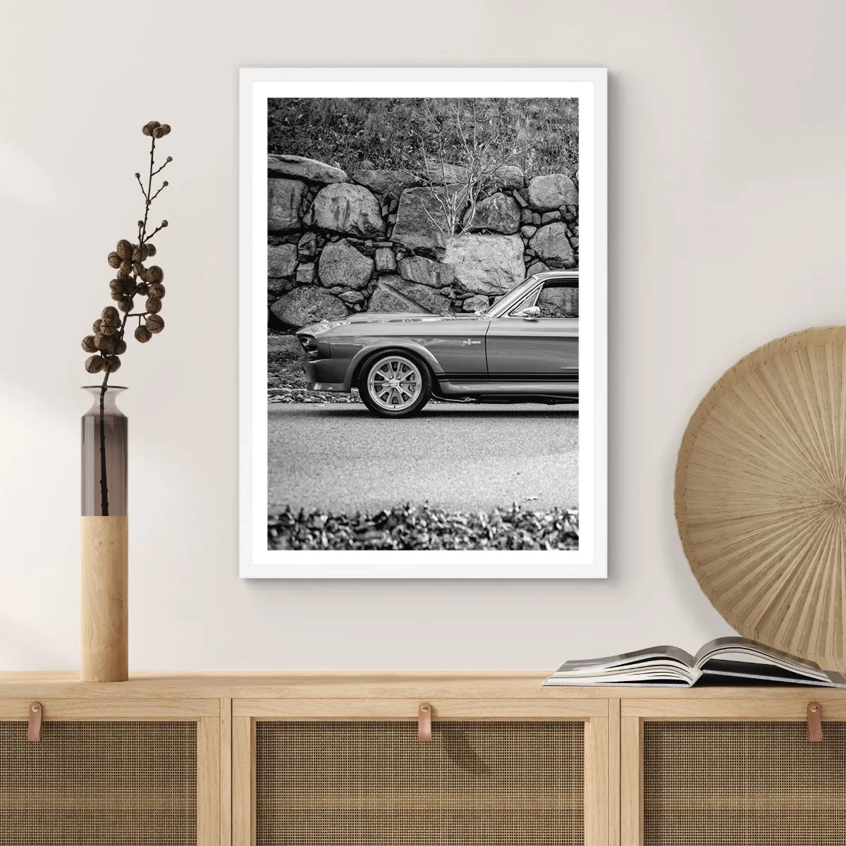 Plakát v bílém rámu - Legenda 60. let - 70x100 cm