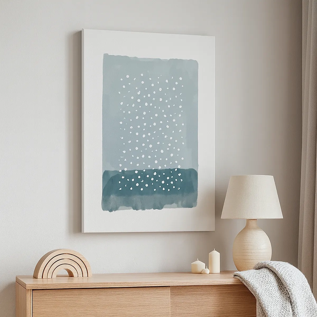 Obraz na plátně - Pěstováno na modři - 50x70 cm