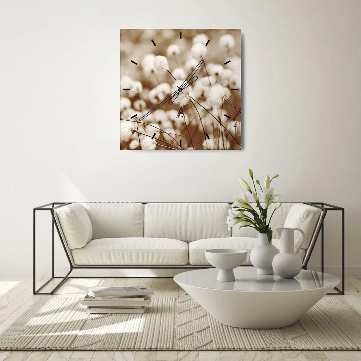 Nástěnné hodiny - Chlupatý lán - 30x30 cm