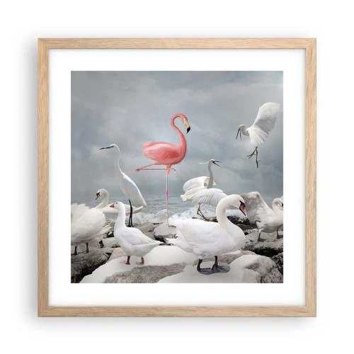 Plakát v rámu světlý dub - Kde jsem se tu vzal? - 40x40 cm