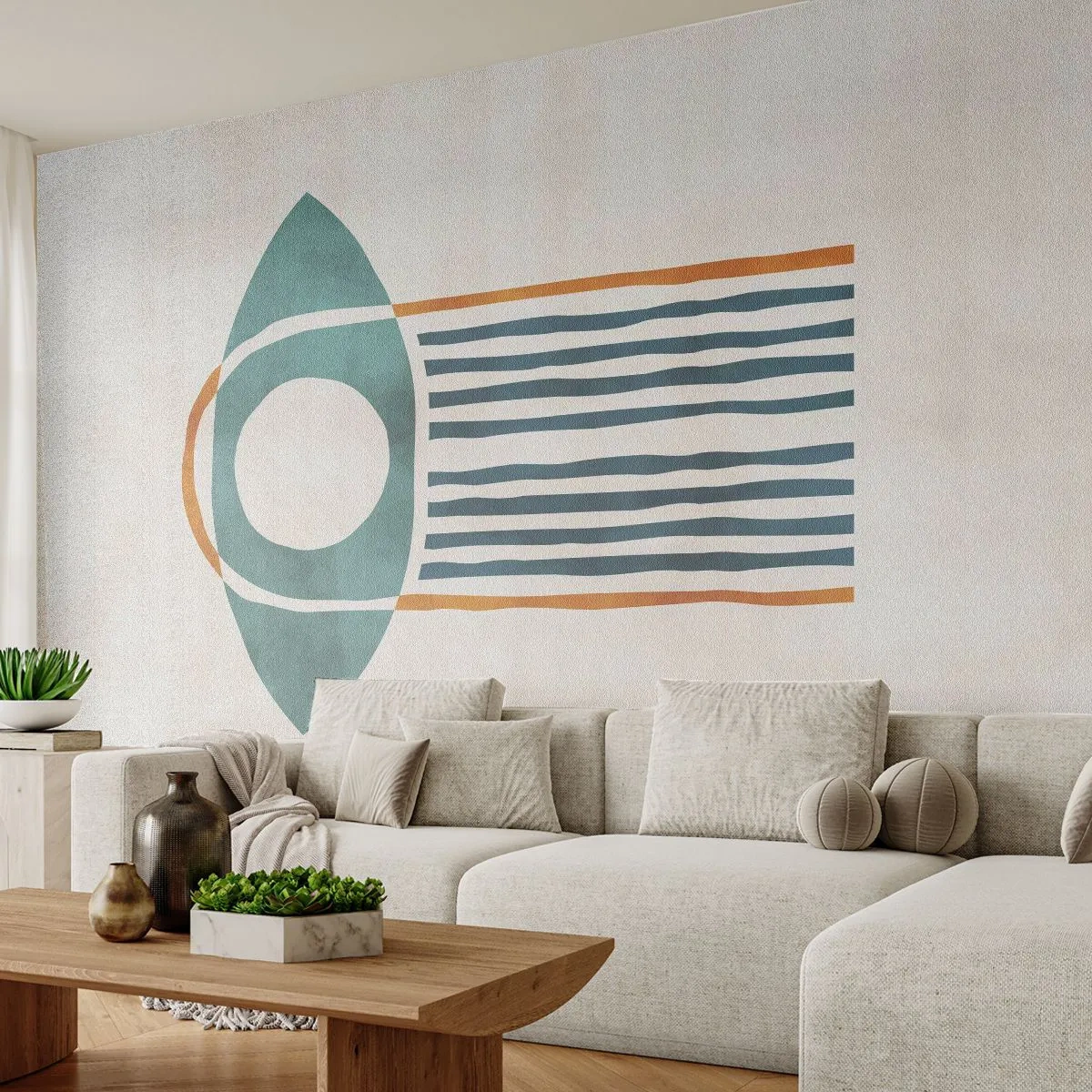 Fototapeta Standard Eco - Znaky a rituály - Boho, Oko, Minimalismus - 150x105 cm