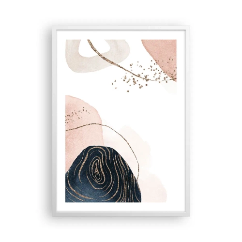 Plakát v bílém rámu - Vše plyne - 50x70 cm