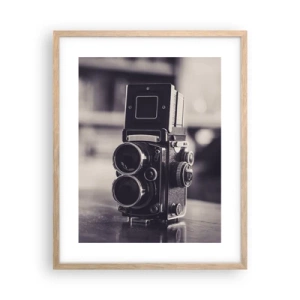 Plakát v rámu světlý dub - Kouzlo staré fotografie - 40x50 cm