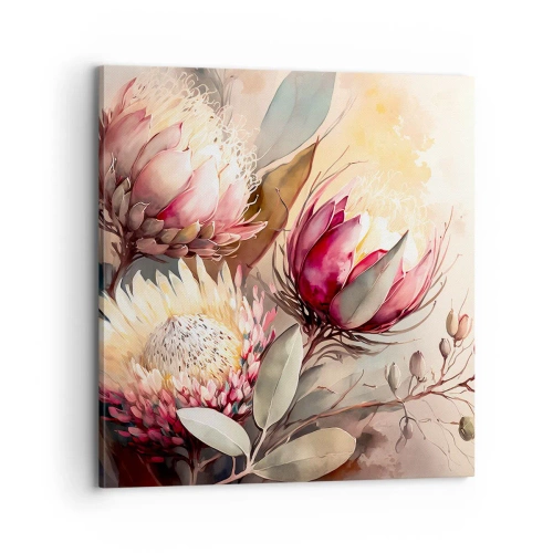 Obraz na plátně - Z profilu a en face - 70x70 cm