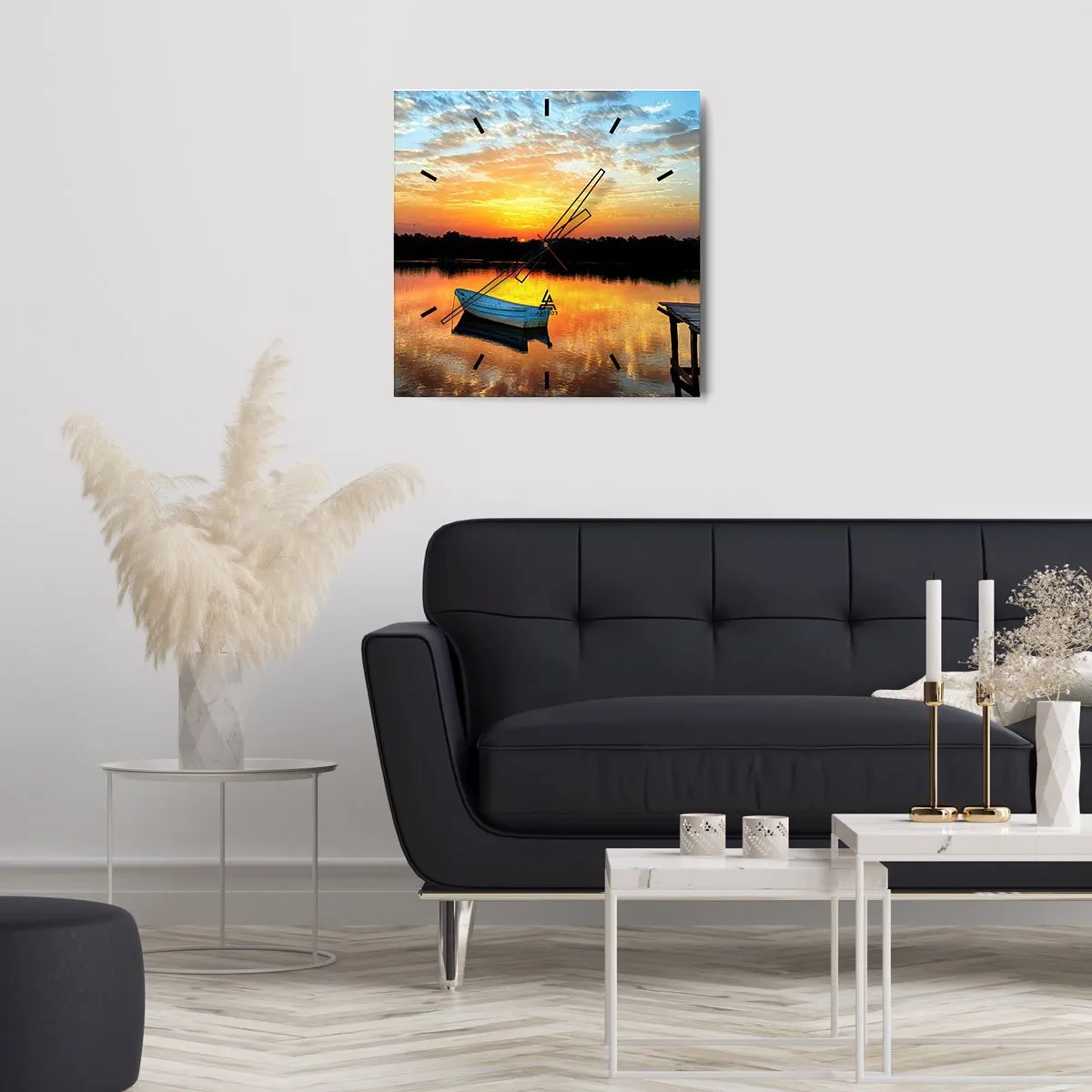 Nástěnné hodiny - Podívej, poslouchej, medituj - 40x40 cm