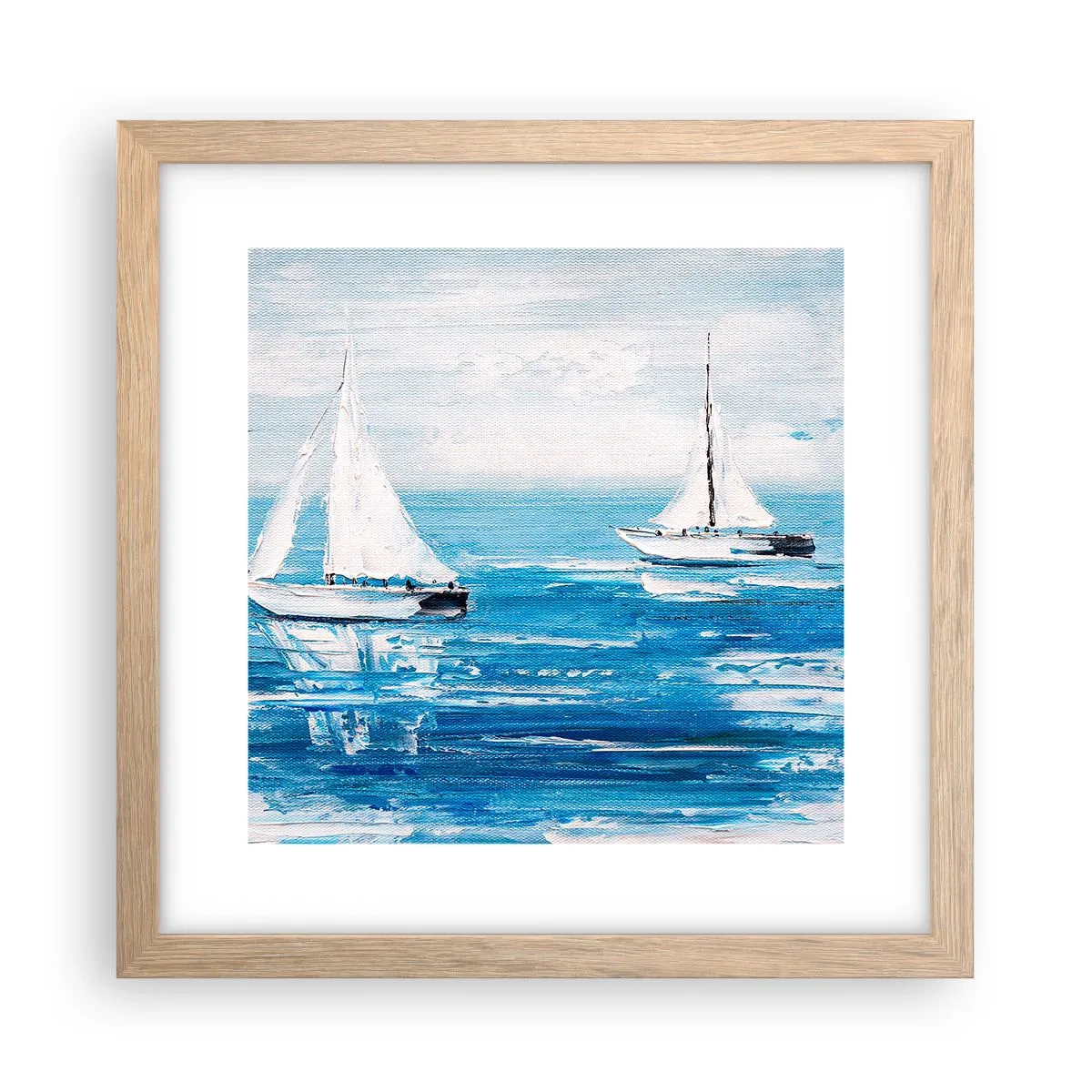 Plakát v rámu světlý dub - S přítelem po boku - 30x30 cm