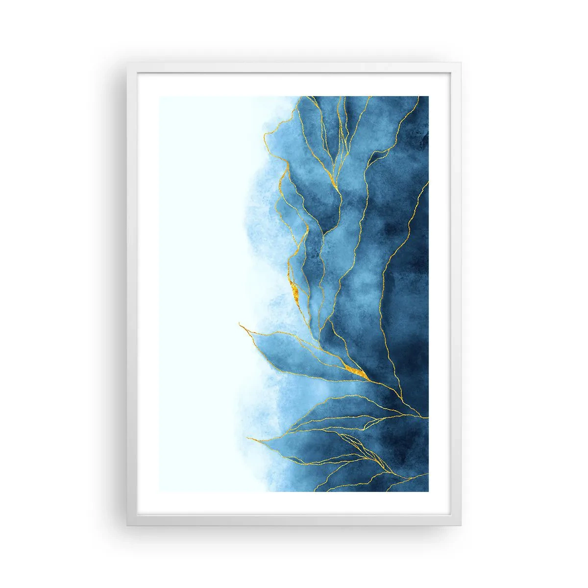 Plakát v bílém rámu - Blankyt ve zlatě - 50x70 cm