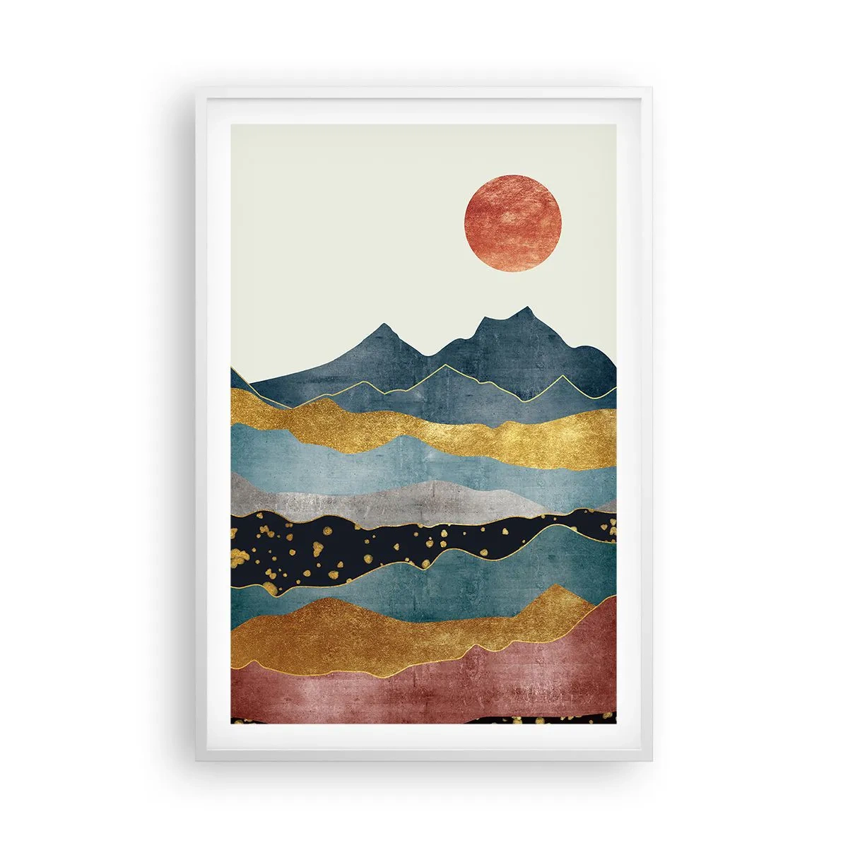 Plakát v bílém rámu - Průřez světem - 61x91 cm