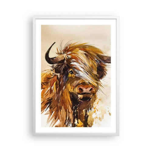 Plakát v bílém rámu - Pýcha lovce - 50x70 cm