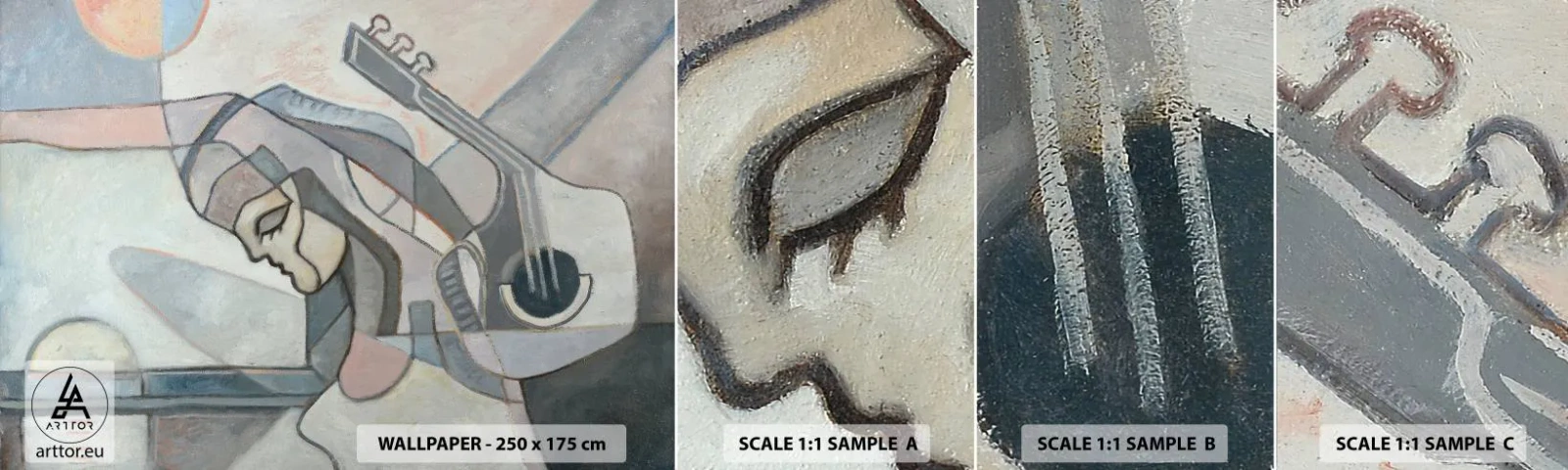 Vzor Fototapety Samolepicí Deluxe Sticker - V moci hudby - Abstrakce, Kubismus, Lidé - 100x30 cm