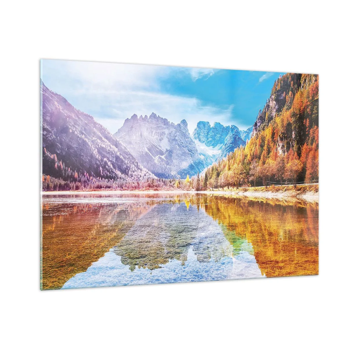 Obraz na skle - A v horách už je podzim - 100x70 cm