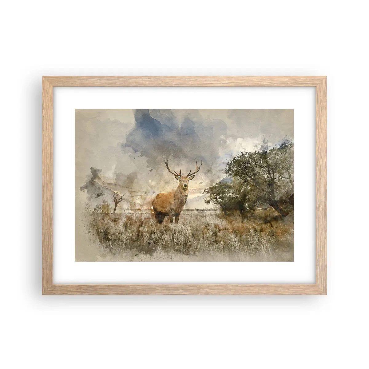 Plakát v rámu světlý dub - Důstojnost - síla - majestátnost - 40x30 cm