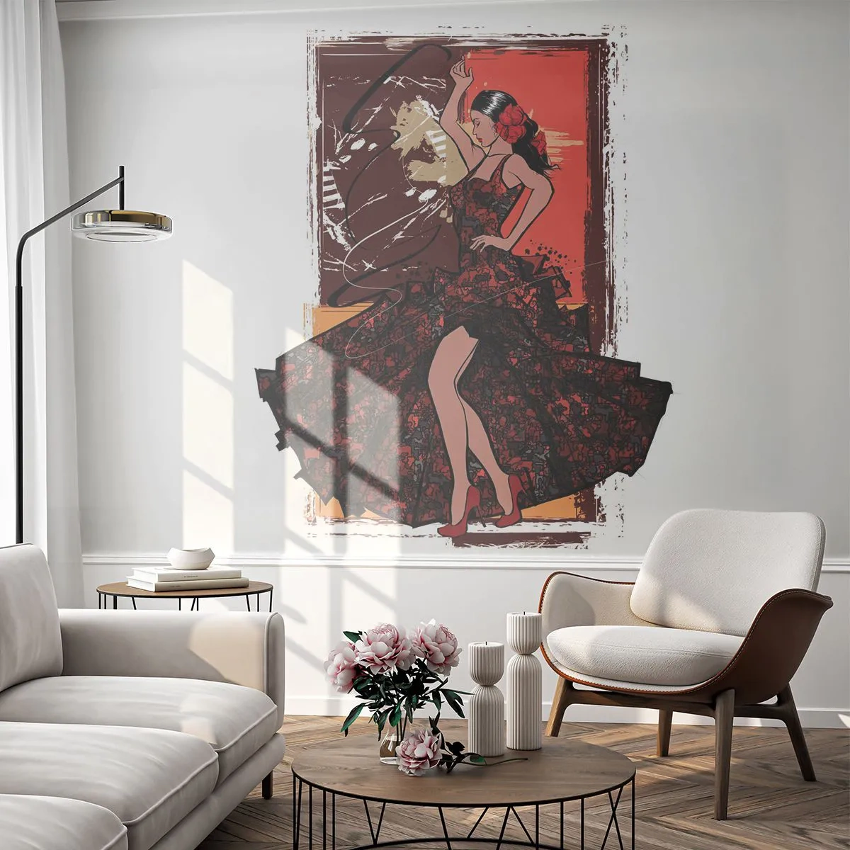 Fototapeta Samolepicí Deluxe Sticker - V rytmu srdce - Tanečník, flamenco, Tanec - 250x175 cm