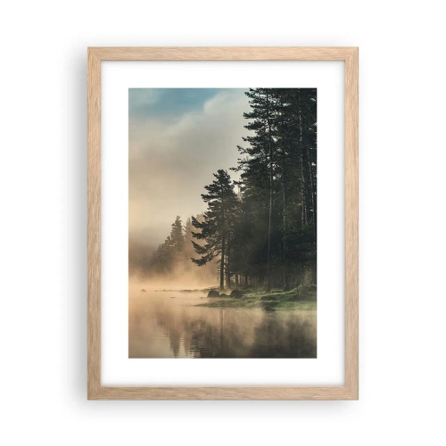 Plakát v rámu světlý dub - Zrození dne - 30x40 cm
